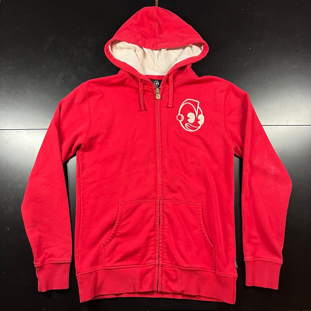 Vintage Kid Robot Red Zip Up Hoodie Y2K Men’s Sz M Preowned